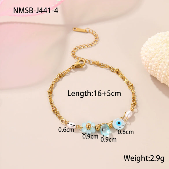 Bracelet Stainless Steel Geometric Style Electroplating For Women