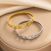 Bracelet Stainless Steel Geometric Twist Design Electroplating