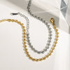 Bracelet Stainless Steel Geometric Woven Hollow Love Electroplated