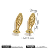 Bracelet Stainless Steel Goldplated Bamboo Pattern Round Beads Handmade Beading