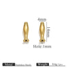 Bracelet Stainless Steel Goldplated Bamboo Pattern Round Beads Handmade Beading