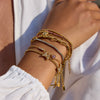 Bracelet Stainless Steel Goldplated Zircon Butterfly Letters Numbers Text Style
