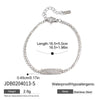 Bracelet Stainless Steel Goldplated Zircon Butterfly Letters Numbers Text Style