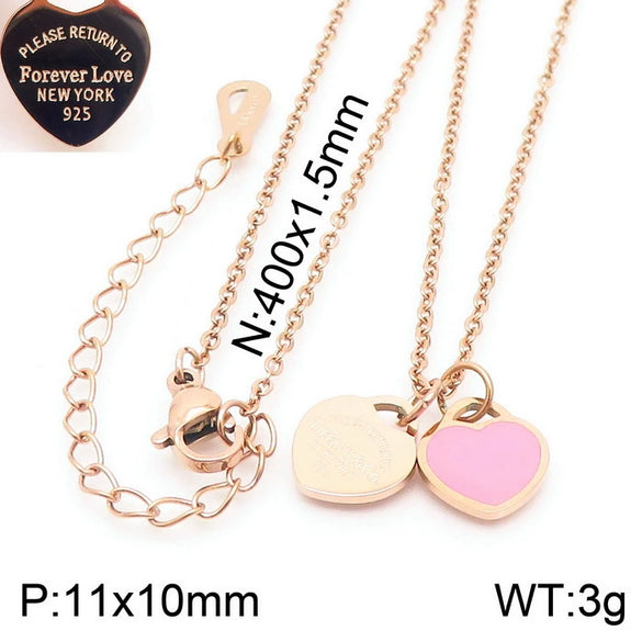 Bracelet Stainless Steel Heart Shaped 18K Gold Plated With Love Water Drops Bell Pattern