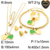 Bracelet Stainless Steel Heart Shaped 18K Gold Plated With Love Water Drops Bell Pattern