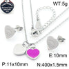 Bracelet Stainless Steel Heart Shaped 18K Gold Plated With Love Water Drops Bell Pattern