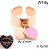 Bracelet Stainless Steel Heart Shaped 18K Gold Plated With Love Water Drops Bell Pattern