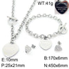 Bracelet Stainless Steel Heart Shaped 18K Gold Plated With Love Water Drops Bell Pattern