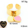 Bracelet Stainless Steel Heart Shaped 18K Gold Plated With Love Water Drops Bell Pattern