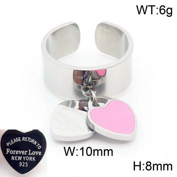 Bracelet Stainless Steel Heart Shaped 18K Gold Plated With Love Water Drops Bell Pattern