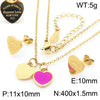 Bracelet Stainless Steel Heart Shaped 18K Gold Plated With Love Water Drops Bell Pattern