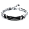 Bracelet Stainless Steel Hiphop Geometric Electroplating Tiger Eye Stone