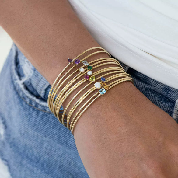 Bracelet Stainless Steel Inlaid Zircon Electroplating Literary Ins Style Geometric