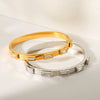 Bracelet Stainless Steel Inlaid Zircon Geometric Retro Light Luxury
