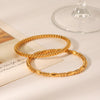 Bracelet Stainless Steel Ins Style Geometric Round Bead Gold Bean Electroplating