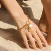 Bracelet Stainless Steel 18K Electroplating Geometric Shell Fishbone Conch Style For Women