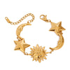 Bracelet Stainless Steel 18K Gold Geometric Electroplating Style