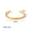 Bracelet Stainless Steel 18K Gold Plated Opening Ring Minimalist Jewelry For Women