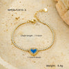 Bracelet Stainless Steel Love Zircon High Grade Titanium Steel Peach Heart Electroplated Couple Fashion