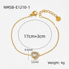 Bracelet Stainless Steel Love Zircon High Grade Titanium Steel Peach Heart Electroplated Couple Fashion