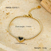 Bracelet Stainless Steel Love Zircon High Grade Titanium Steel Peach Heart Electroplated Couple Fashion