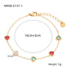 Bracelet Stainless Steel Love Zircon High Grade Titanium Steel Peach Heart Electroplated Couple Fashion
