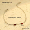 Bracelet Stainless Steel Love Zircon High Grade Titanium Steel Peach Heart Electroplated Couple Fashion