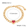 Bracelet Stainless Steel Love Zircon High Grade Titanium Steel Peach Heart Electroplated Couple Fashion