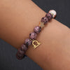 Bracelet Stainless Steel Natural Stone Granite Beaded Handmade Geometric Eight Planets 12 Constellations Unisex Women
