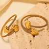 Bracelet 316L Stainless Steel Peach Heart Shape Electroplating Fashion Jewelry
