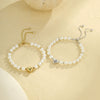 Bracelet Stainless Steel Pearl Heart Shape Geometric Electroplating Women's Fashion Light Luxury