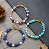 Bracelet Stainless Steel Pearl Lapis Lazuli Handmade Geometric Style
