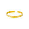 Bracelet Stainless Steel Pleated Pattern Open Circle Electroplating