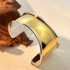 Bracelet Stainless Steel Retro Geometric Electroplating Irregular Glow Wide Open