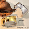 Bracelet Stainless Steel Retro Geometric Electroplating Irregular Glow Wide Open
