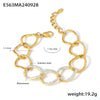 Bracelet Stainless Steel Rhinestones Geometric Electroplating Punk Style