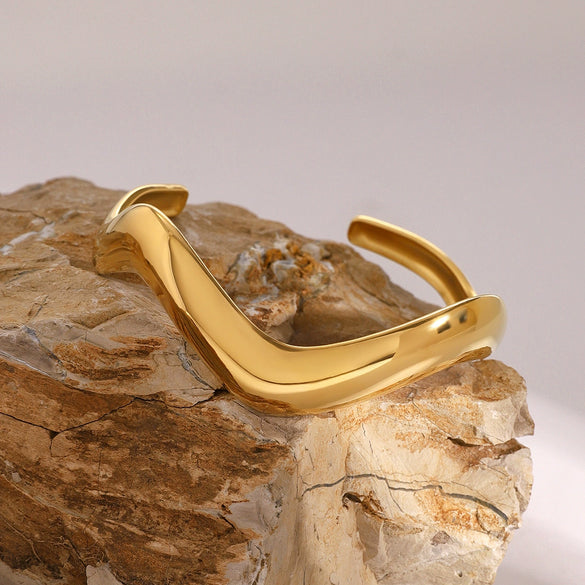 Bracelet Stainless Steel Simple Irregular Geometric Electroplating Fashion