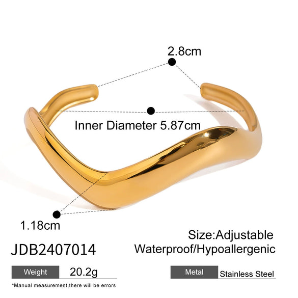 Bracelet Stainless Steel Simple Irregular Geometric Electroplating Fashion