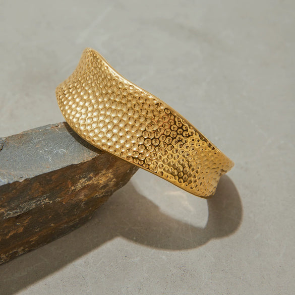 Bracelet Stainless Steel Titanium Steel Electroplating Geometric Ins Style Nonfading Open Design