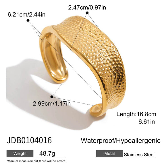 Bracelet Stainless Steel Titanium Steel Electroplating Geometric Ins Style Nonfading Open Design