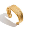 Bracelet Stainless Steel Titanium Steel Electroplating Geometric Ins Style Nonfading Open Design