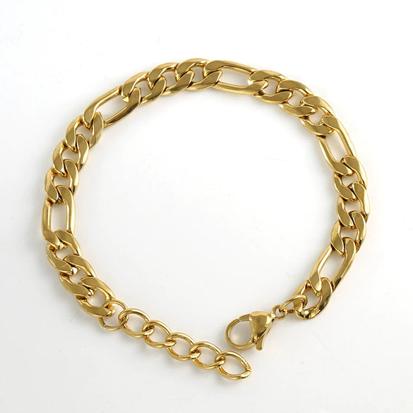 Bracelet Stainless Steel Titanium Steel Geometric Electroplating Unisex Punk Hip Hop Distressed Style