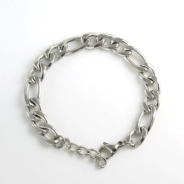 Bracelet Stainless Steel Titanium Steel Geometric Electroplating Unisex Punk Hip Hop Distressed Style
