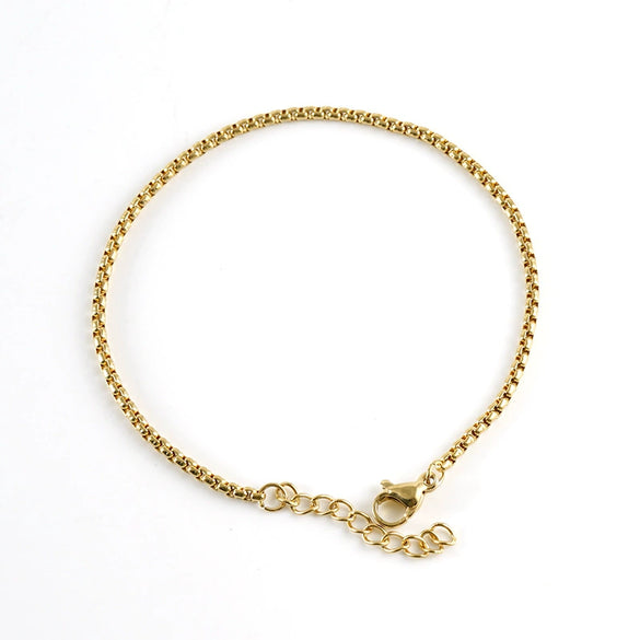 Bracelet Stainless Steel Titanium Steel Square Geometric Electroplated Unisex Hip Hop Punk Street Style