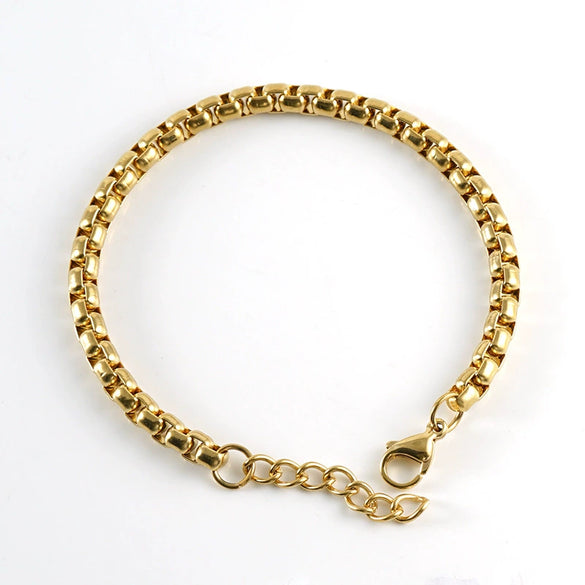 Bracelet Stainless Steel Titanium Steel Square Geometric Electroplated Unisex Hip Hop Punk Street Style