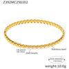 Bracelet 316L Stainless Steel Zircon Shell Beads Geometric Hand Inlaid Electroplated