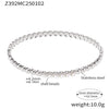 Bracelet 316L Stainless Steel Zircon Shell Beads Geometric Hand Inlaid Electroplated