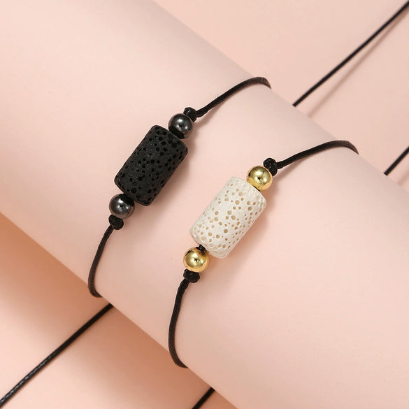 Bracelet Stone Geometric Handmade Couple