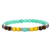 Bracelet Stone Geometric Handmade Retro Black Onyx Citrine Yellow Tiger Eye Unisex