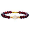 Bracelet Stone Geometric Handmade Retro Black Onyx Citrine Yellow Tiger Eye Unisex